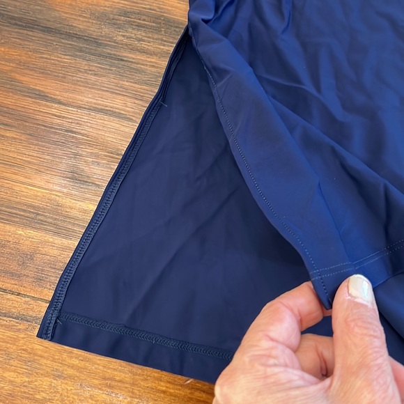 NWT{Hold Pose}Sz S High Neck Midnight Blue Tankini & Bottoms - Picture 4 of 14